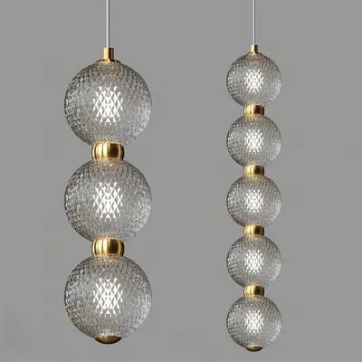Faceted Glass Pendant Light 3d model