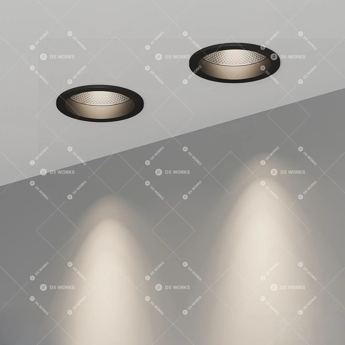 Downlight & Spotlight 3d model thumbnail 4
