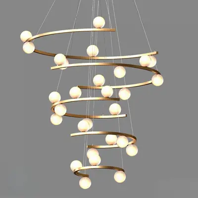 Spiral LED Pendant Light 3d model