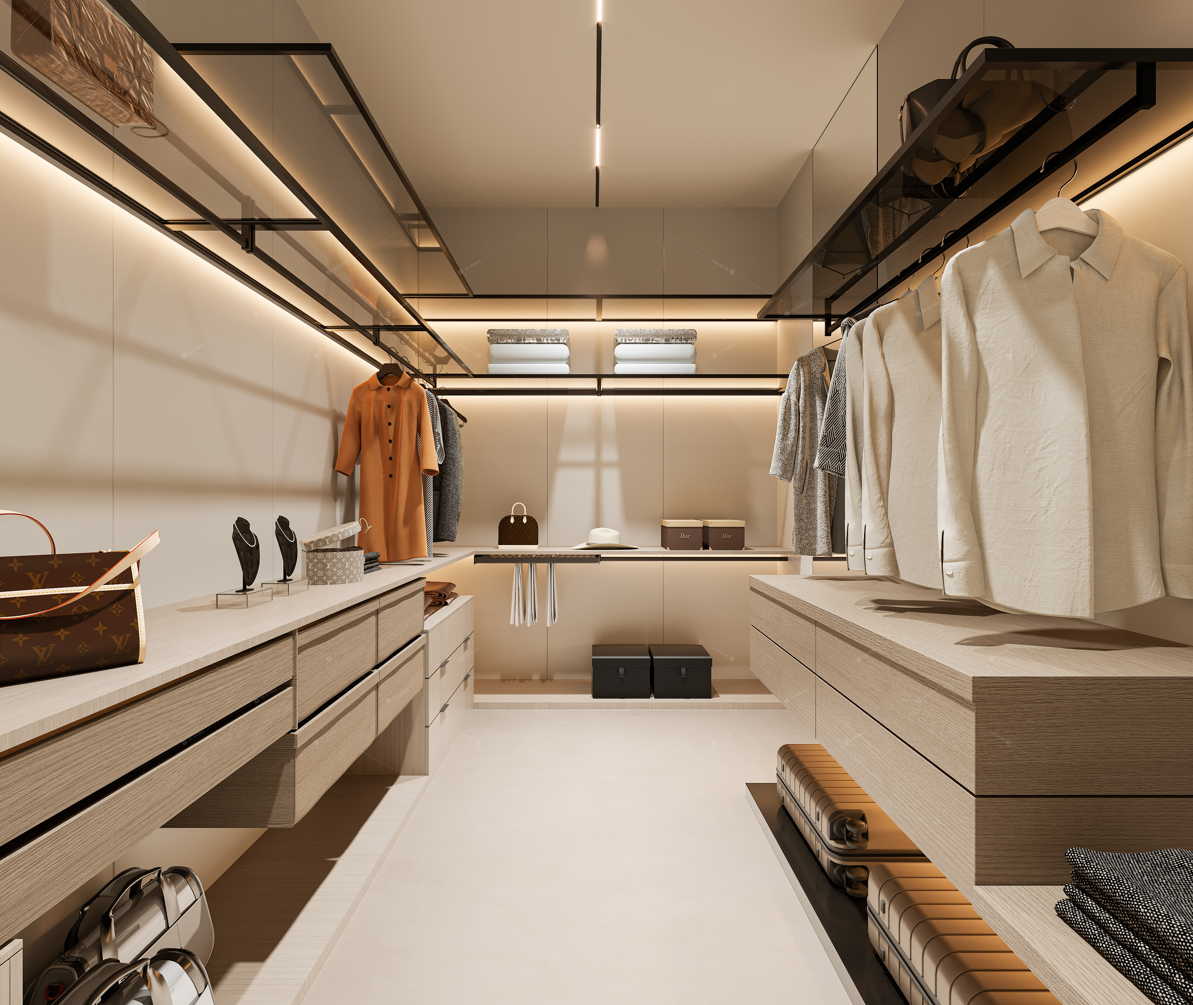 Walk-in Closets 3D Models