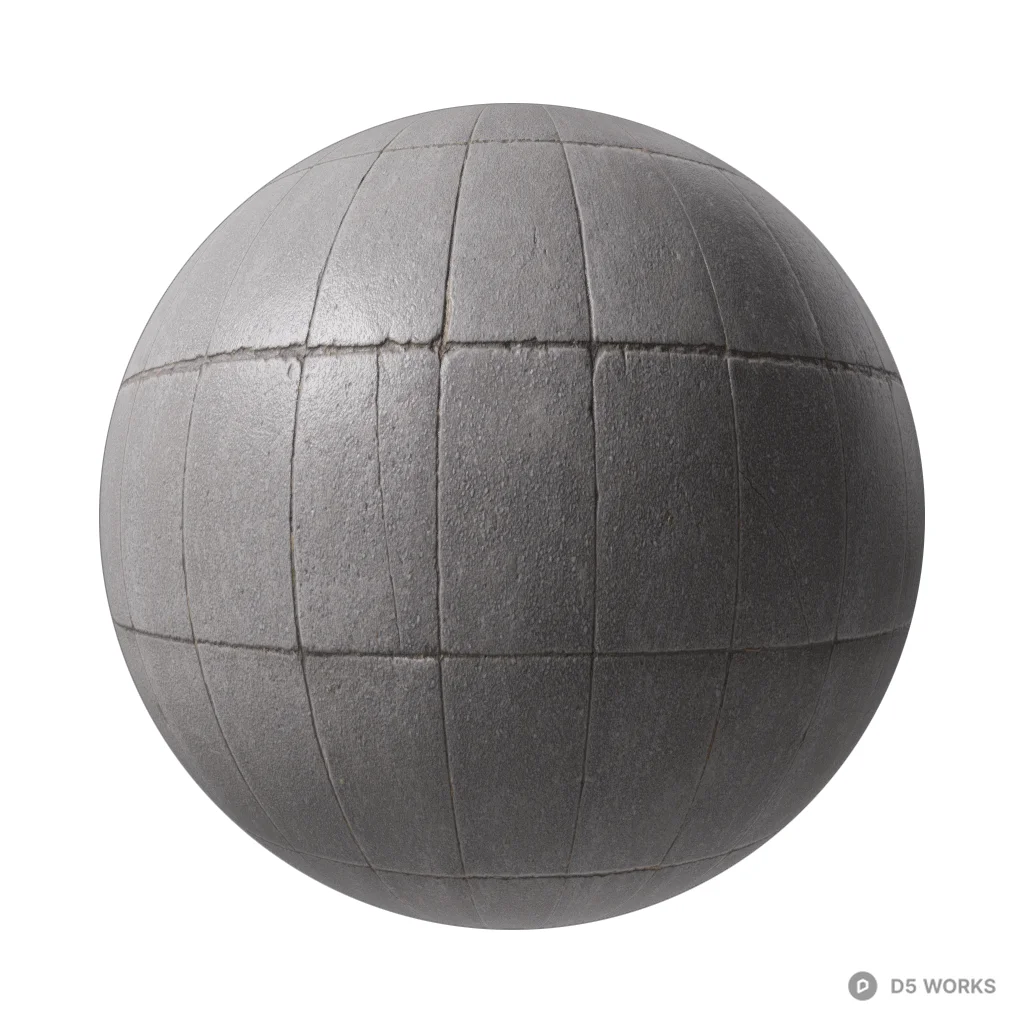 White concrete tiles pbr material - Image 1