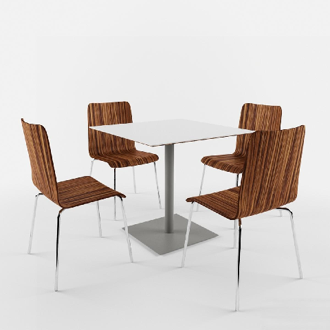 Modern Outdoor Table & Chairs Set