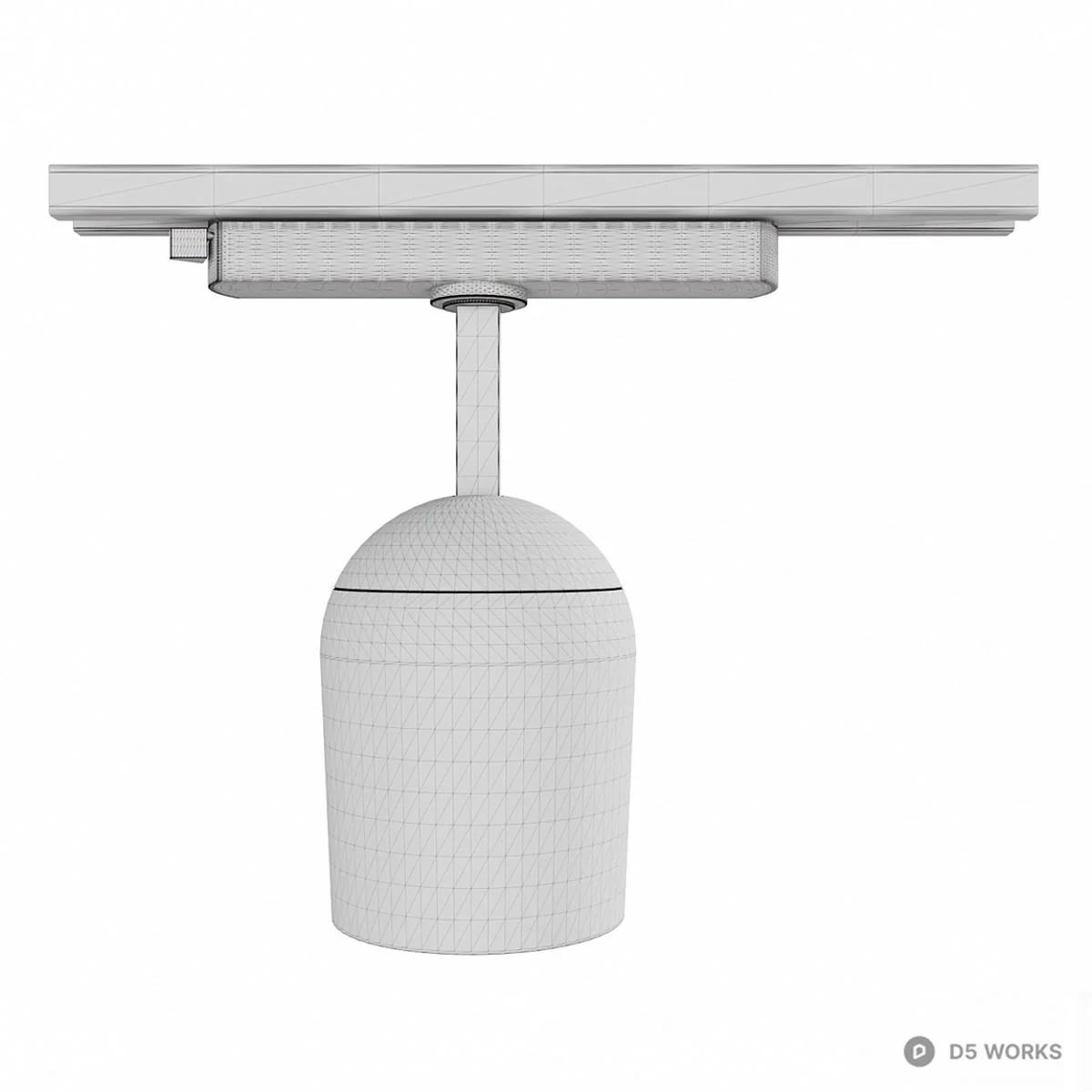 Gold Finish Track Spot Light 3d model thumbnail 2