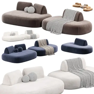 Minimalist Modular Sectional Sofa 3d model
