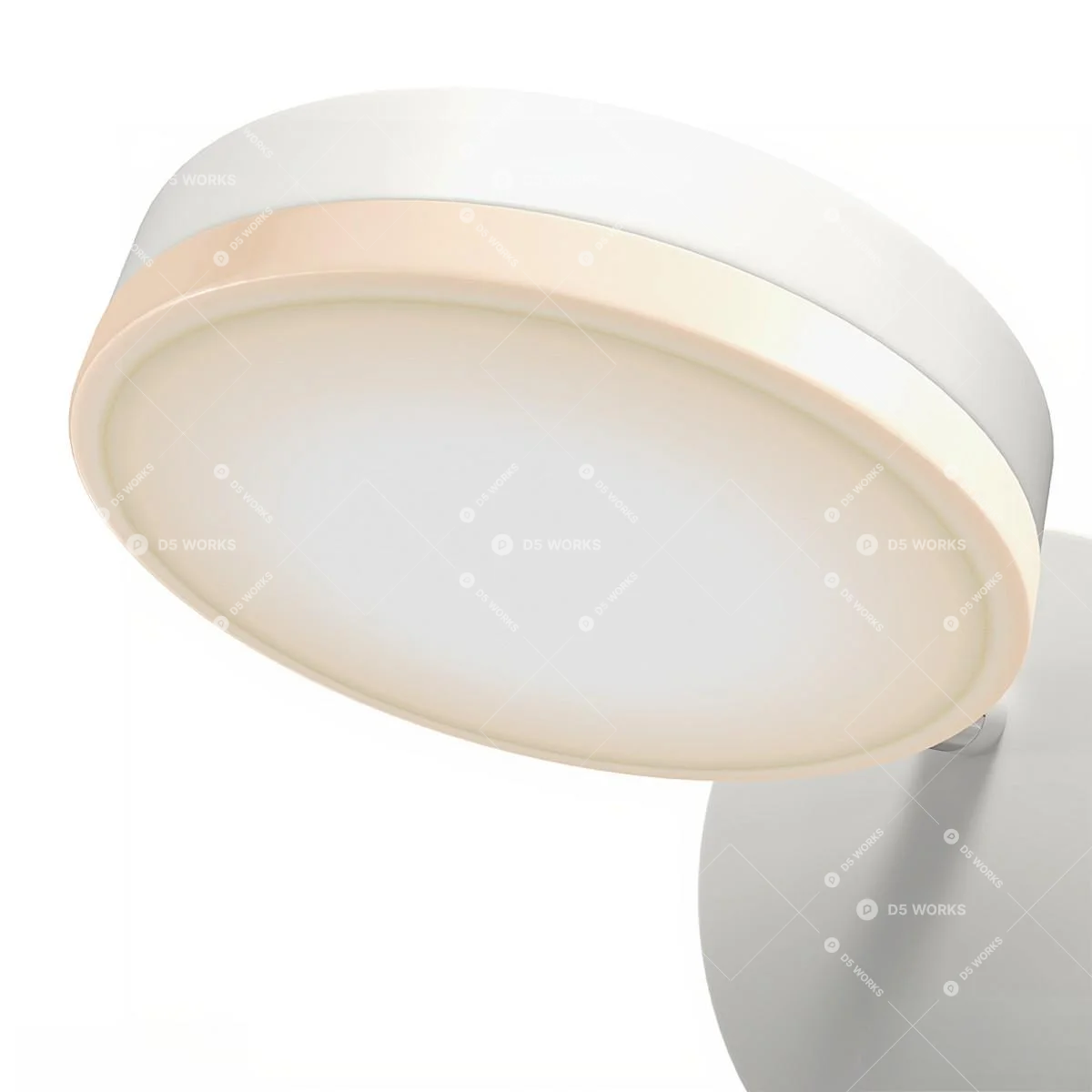 Modern Black And White Wall Sconce 3d model thumbnail 2