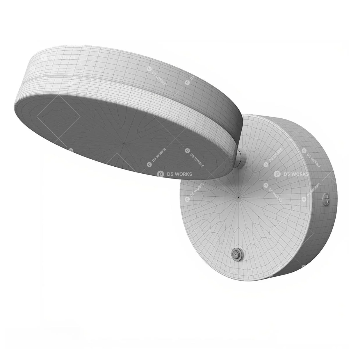 Modern Black And White Wall Sconce 3d model thumbnail 3