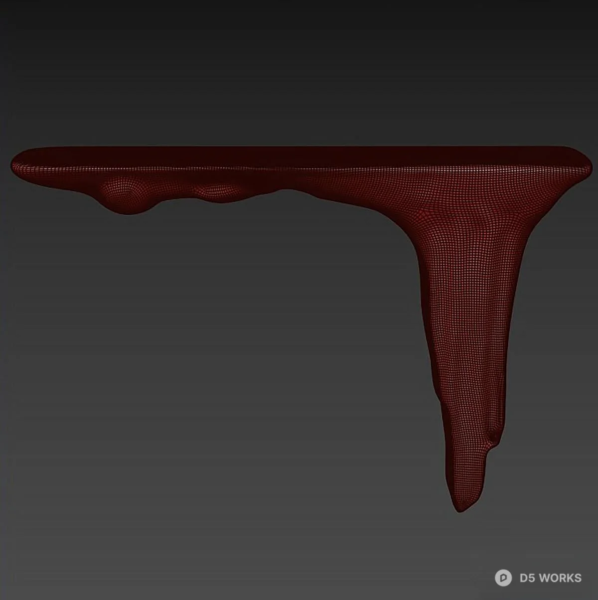 Organic Modern Side Table 3d model thumbnail 4