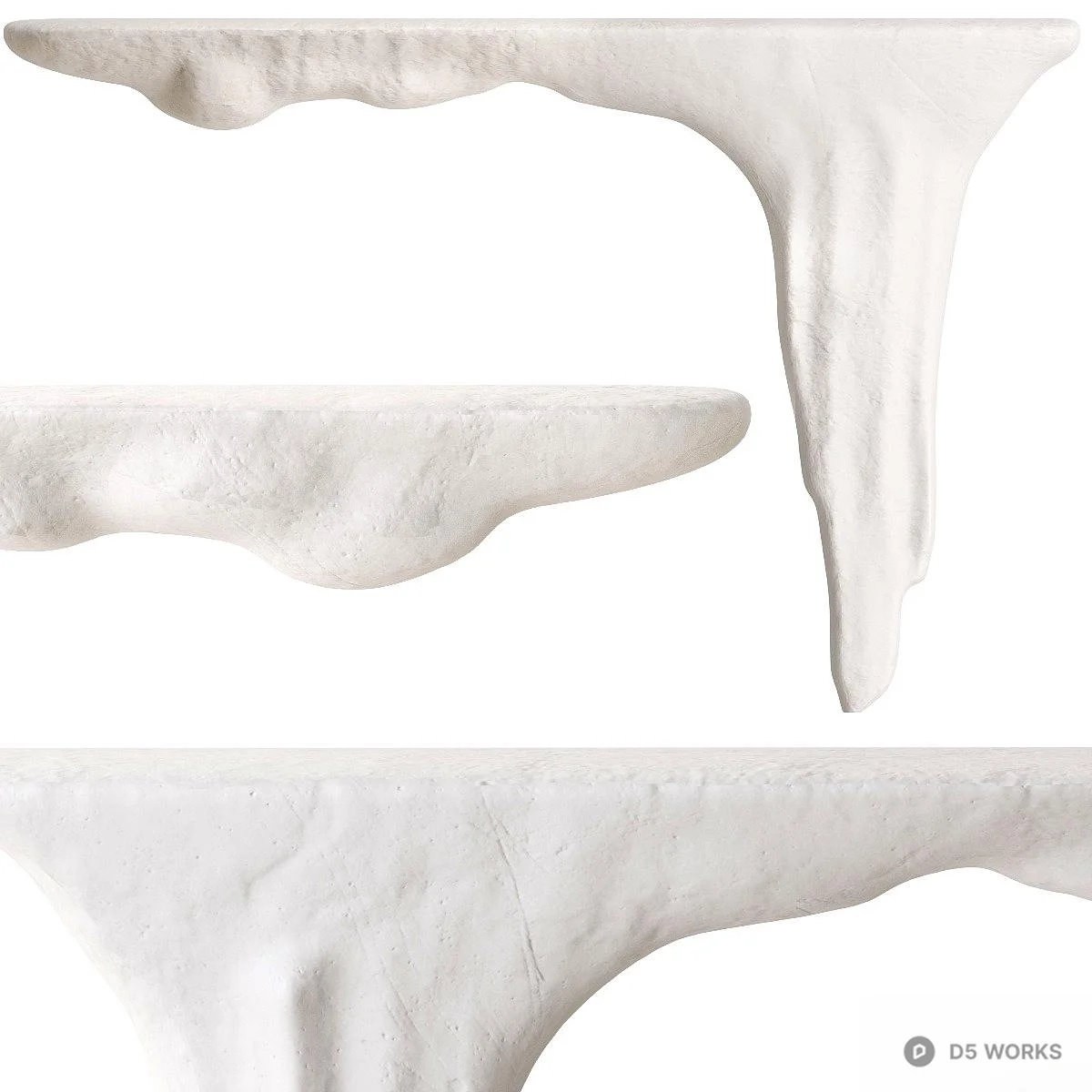 Organic Modern Side Table 3d model thumbnail 3