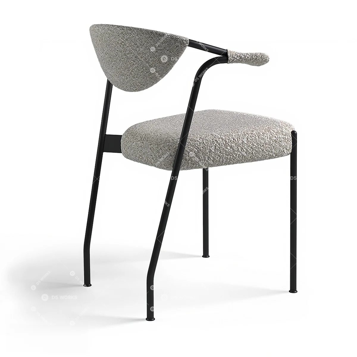 Contemporary Dining Chair 3d model thumbnail 2