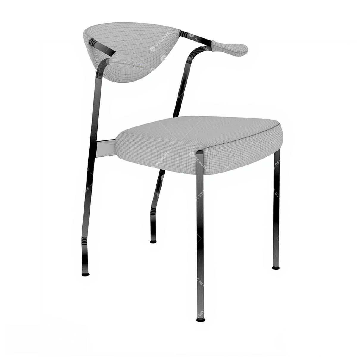 Contemporary Dining Chair 3d model thumbnail 4