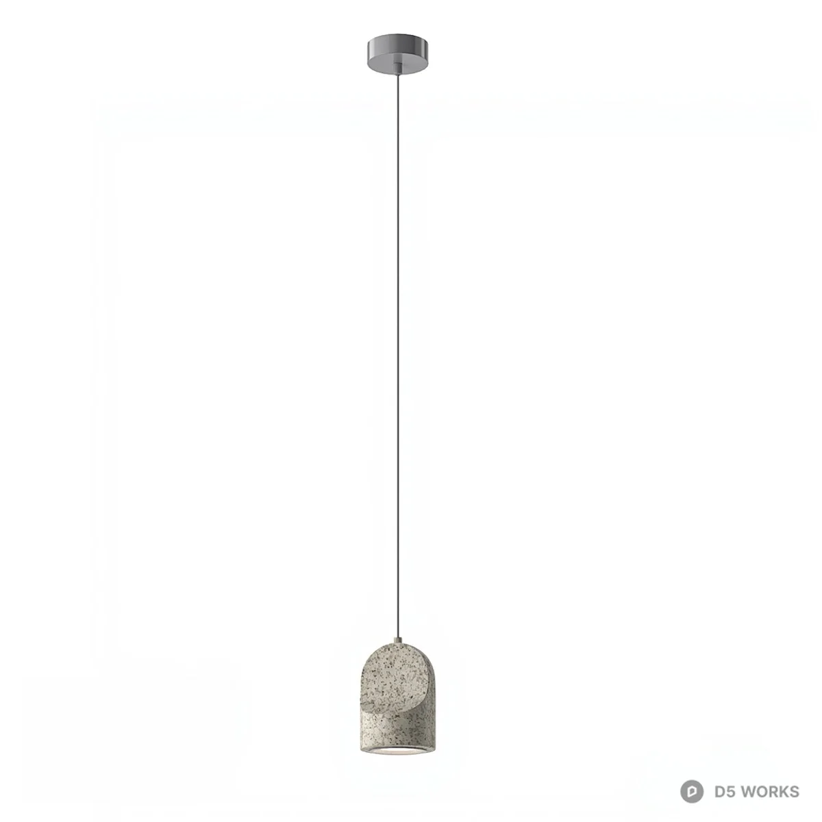 Concrete Texture Pendant Light 3d model thumbnail 4
