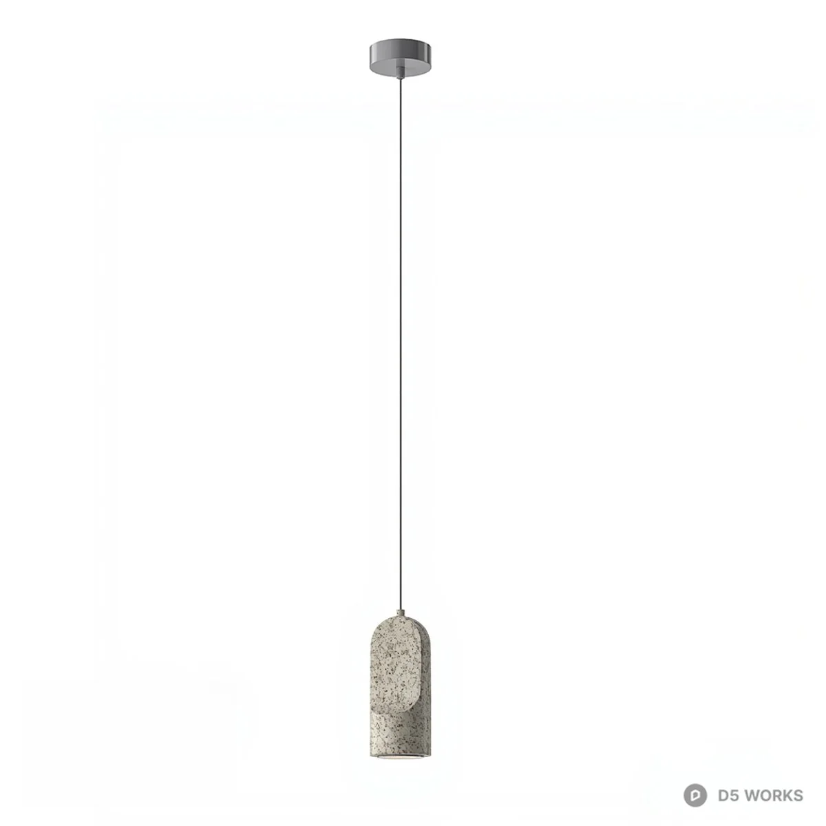 Concrete Texture Pendant Light 3d model thumbnail 3
