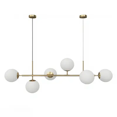 Modern Brass Globe Pendant Light 3d model