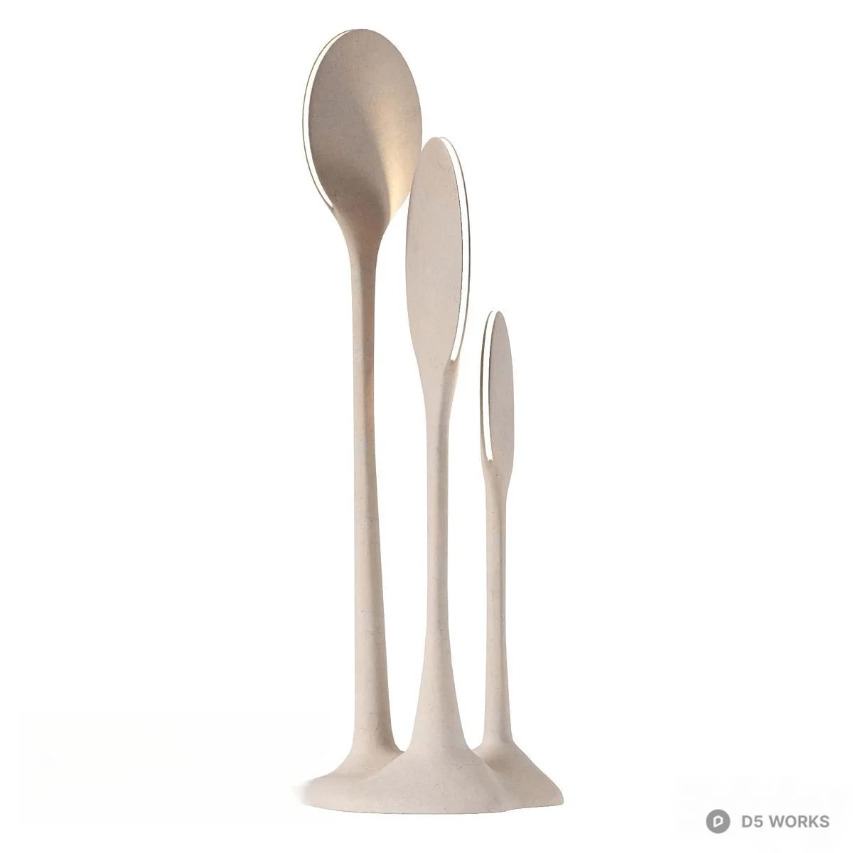 Organic Modern Floor Lamp 3d model thumbnail 3