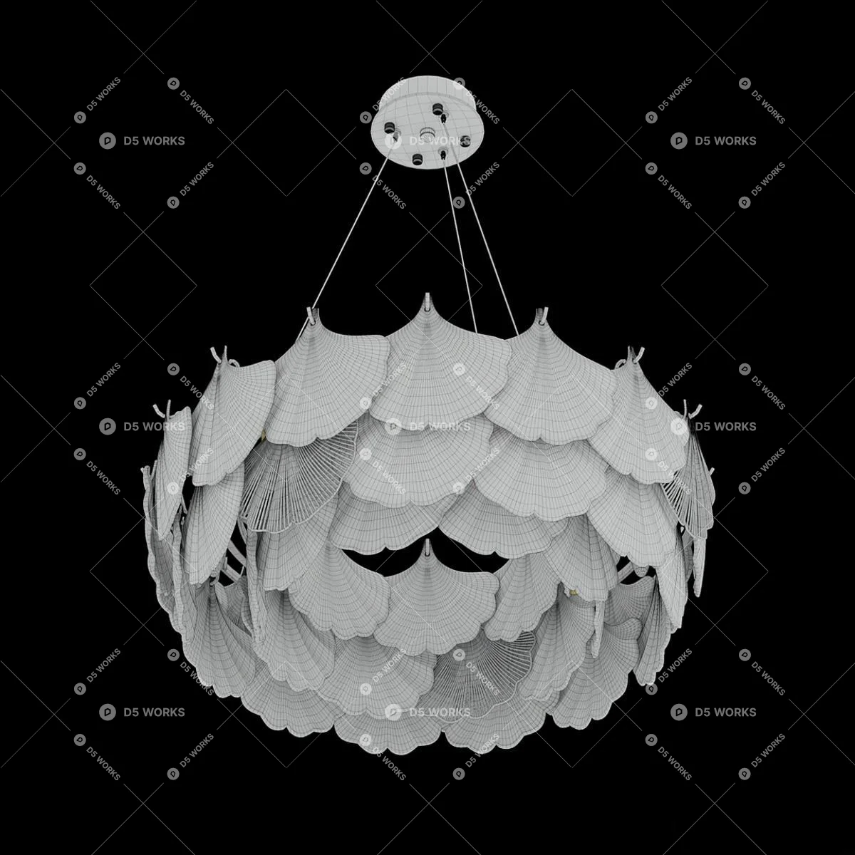 Contemporary Pendant Light 3d model thumbnail 3