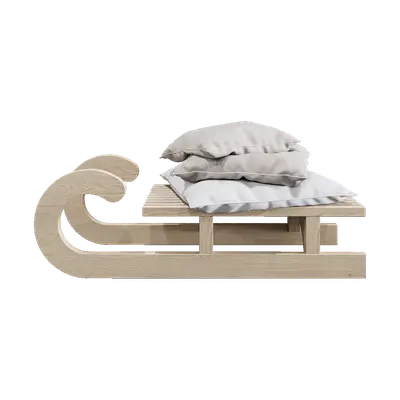 Modern Christmas sleigh decoration 3d model