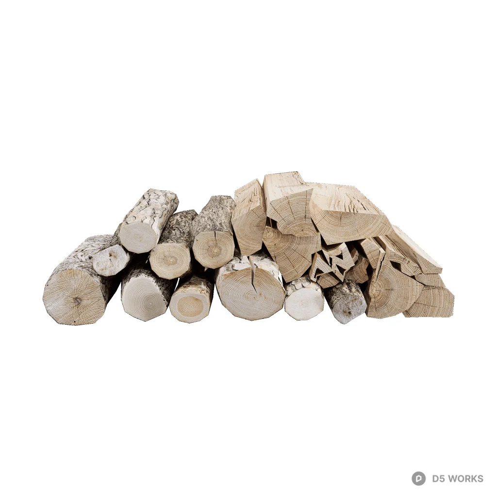 Wood pile 02 3d model - Image 1