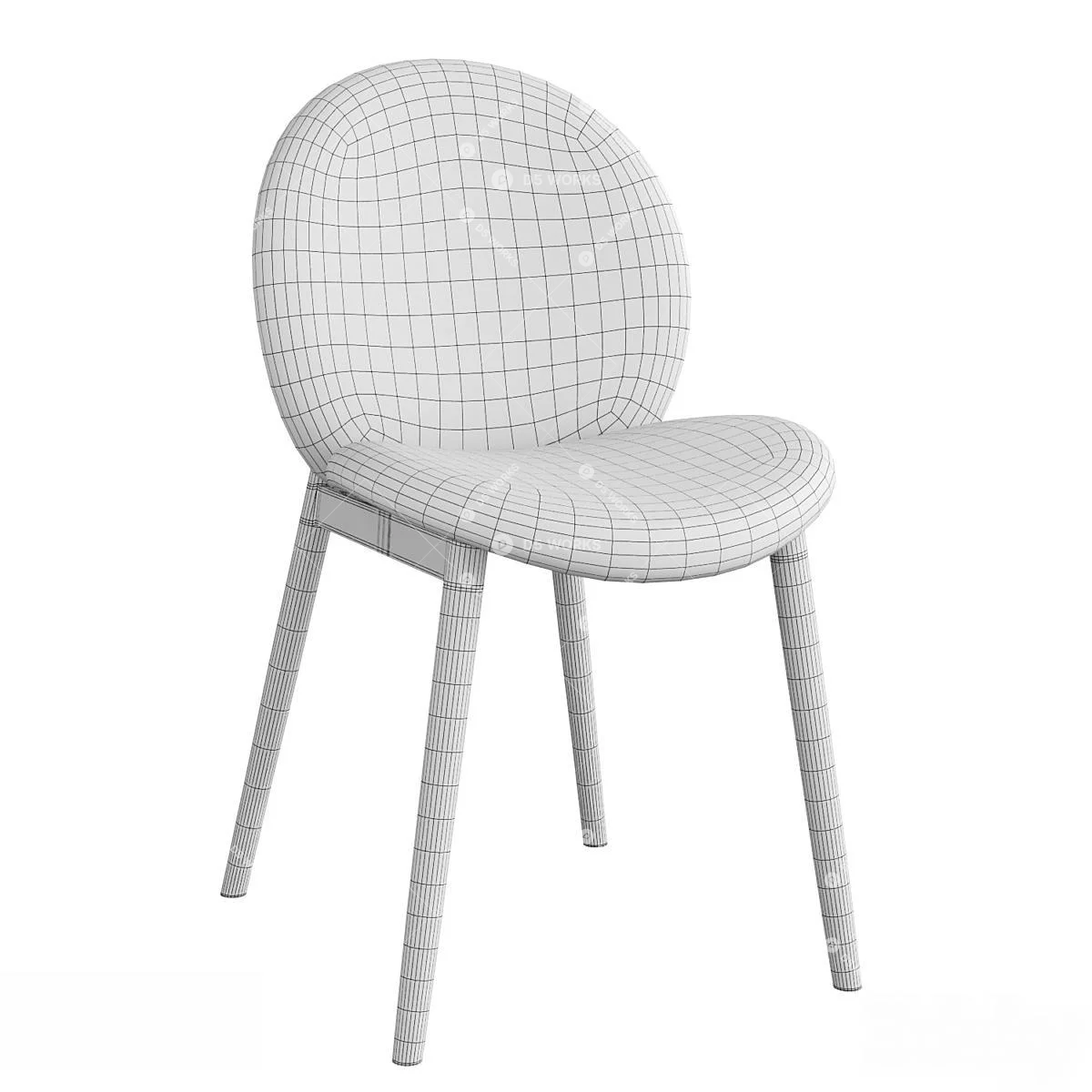 Contemporary Study Chair 3d model thumbnail 4