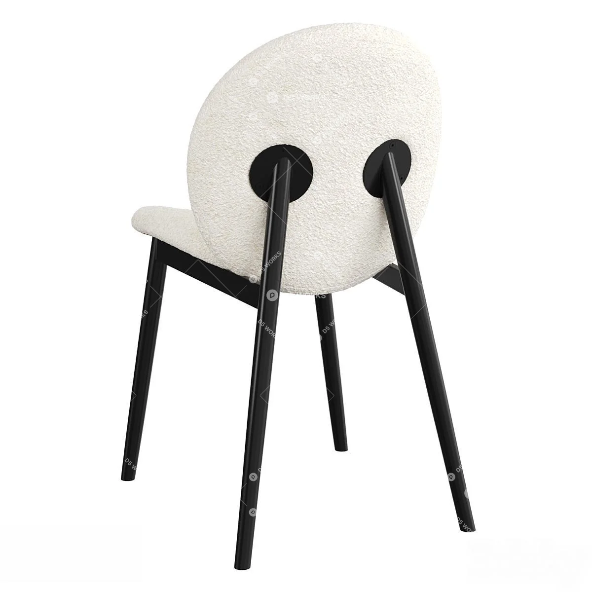 Contemporary Study Chair 3d model thumbnail 2