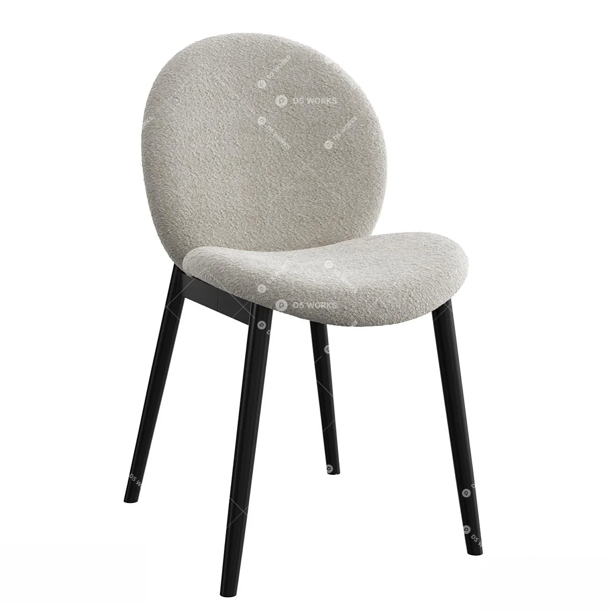 Contemporary Study Chair 3d model thumbnail 3