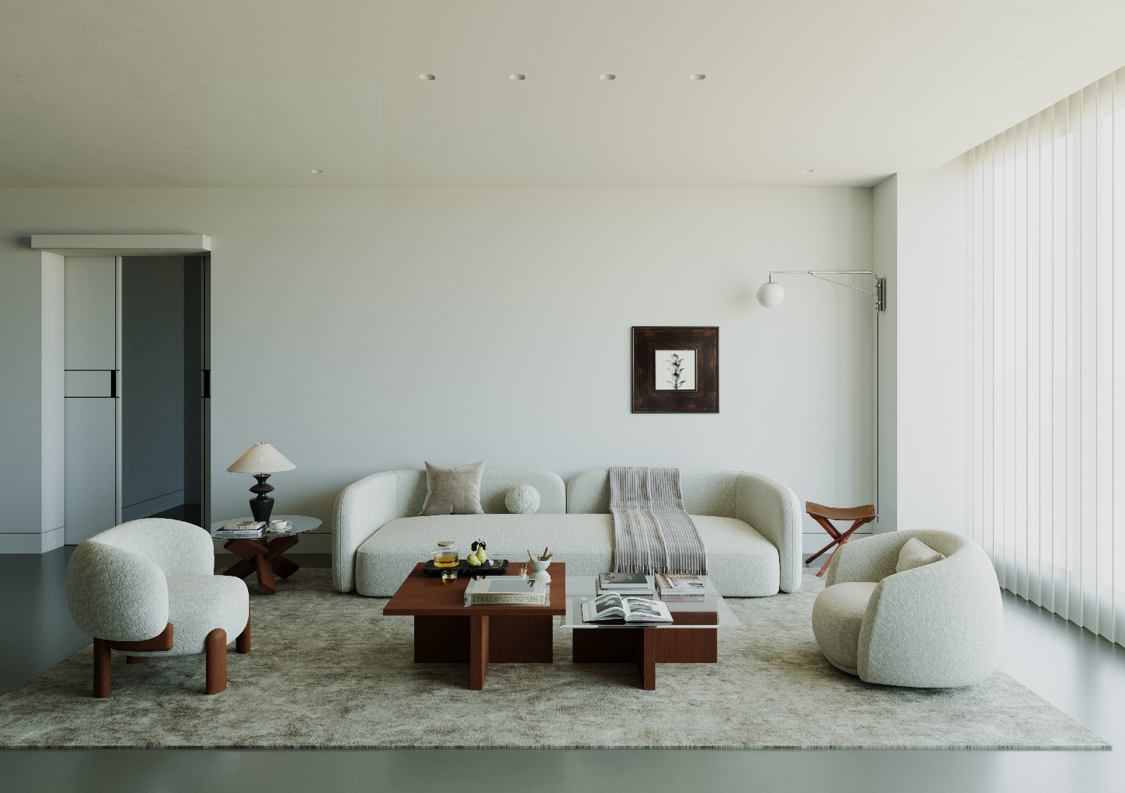 Mid-Century Modern Home Living Room