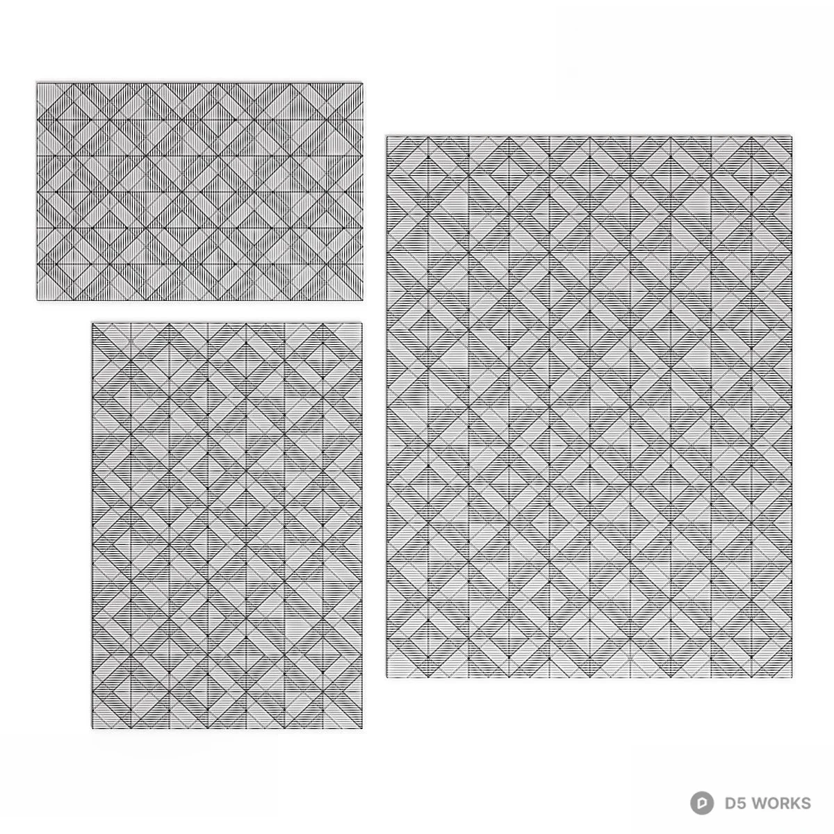Geometric Patterned Area Rug 3d model thumbnail 2