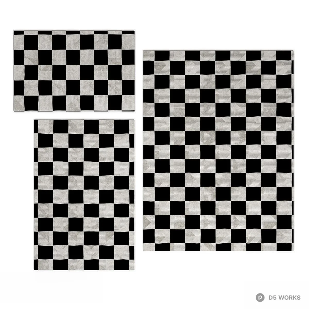 Geometric Patterned Area Rug 3d model thumbnail 3