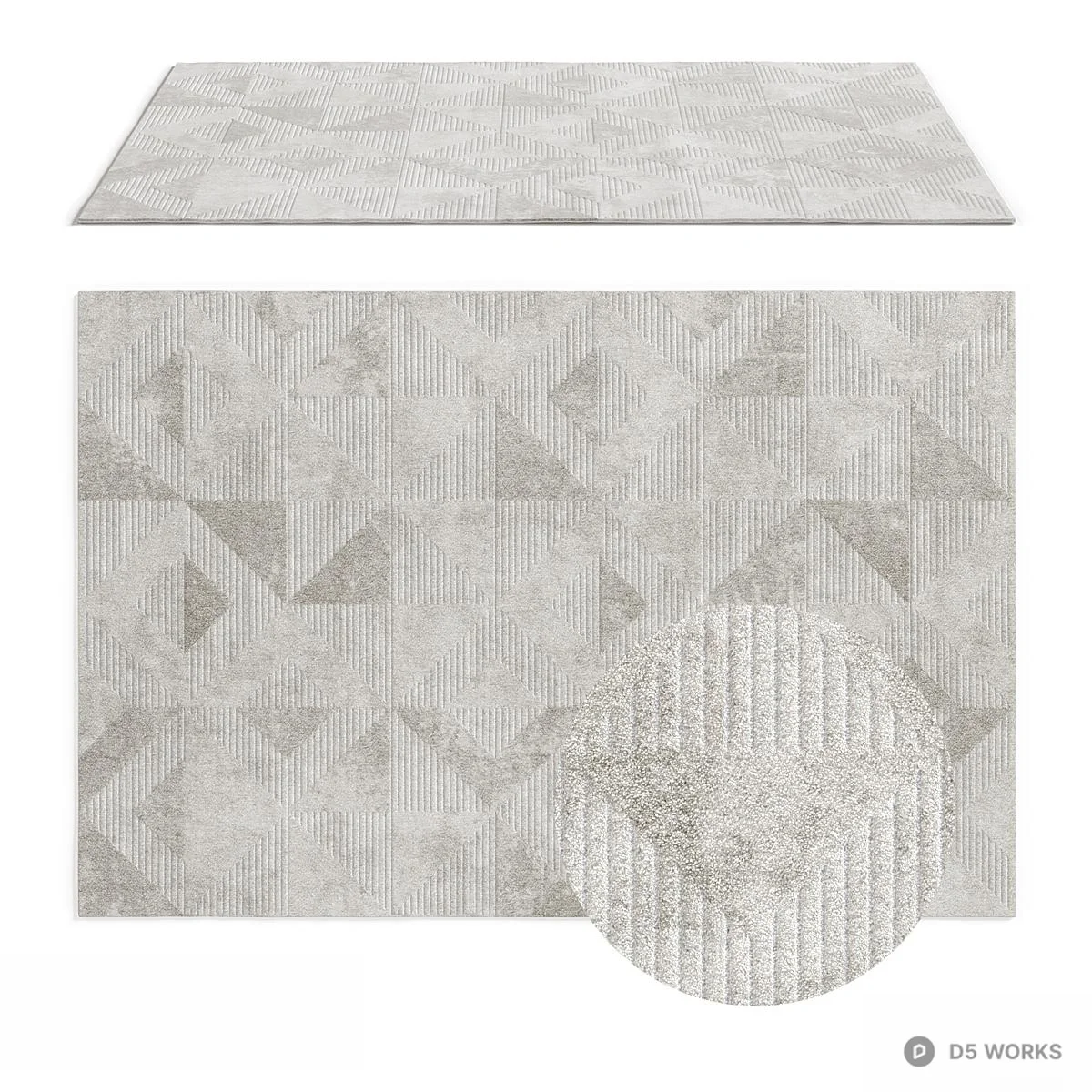 Geometric Patterned Area Rug 3d model - Image 1