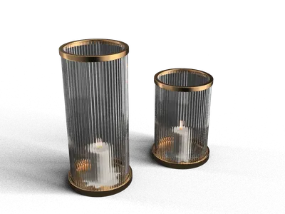 Retro Candle & Holder