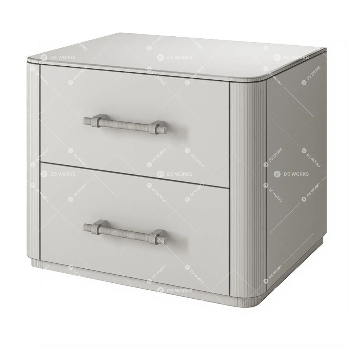 Quiet Luxury Bedside table 3d model thumbnail 3