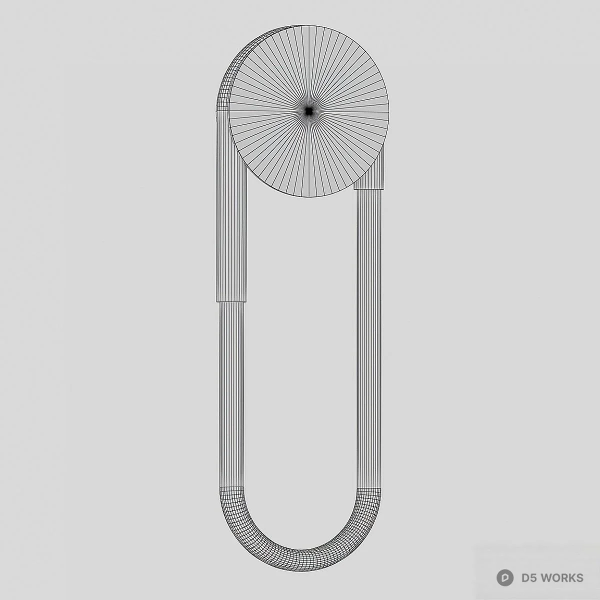 Minimalist Gold And White Wall Lamp 3d model thumbnail 2