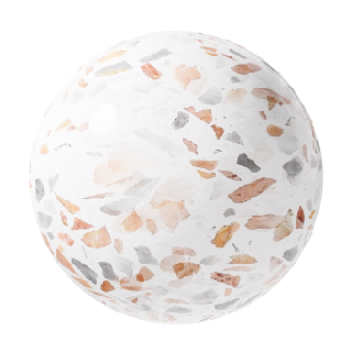 Terrazzo White floral terrazzo
