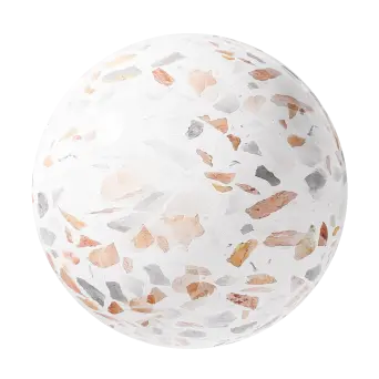 White floral terrazzo