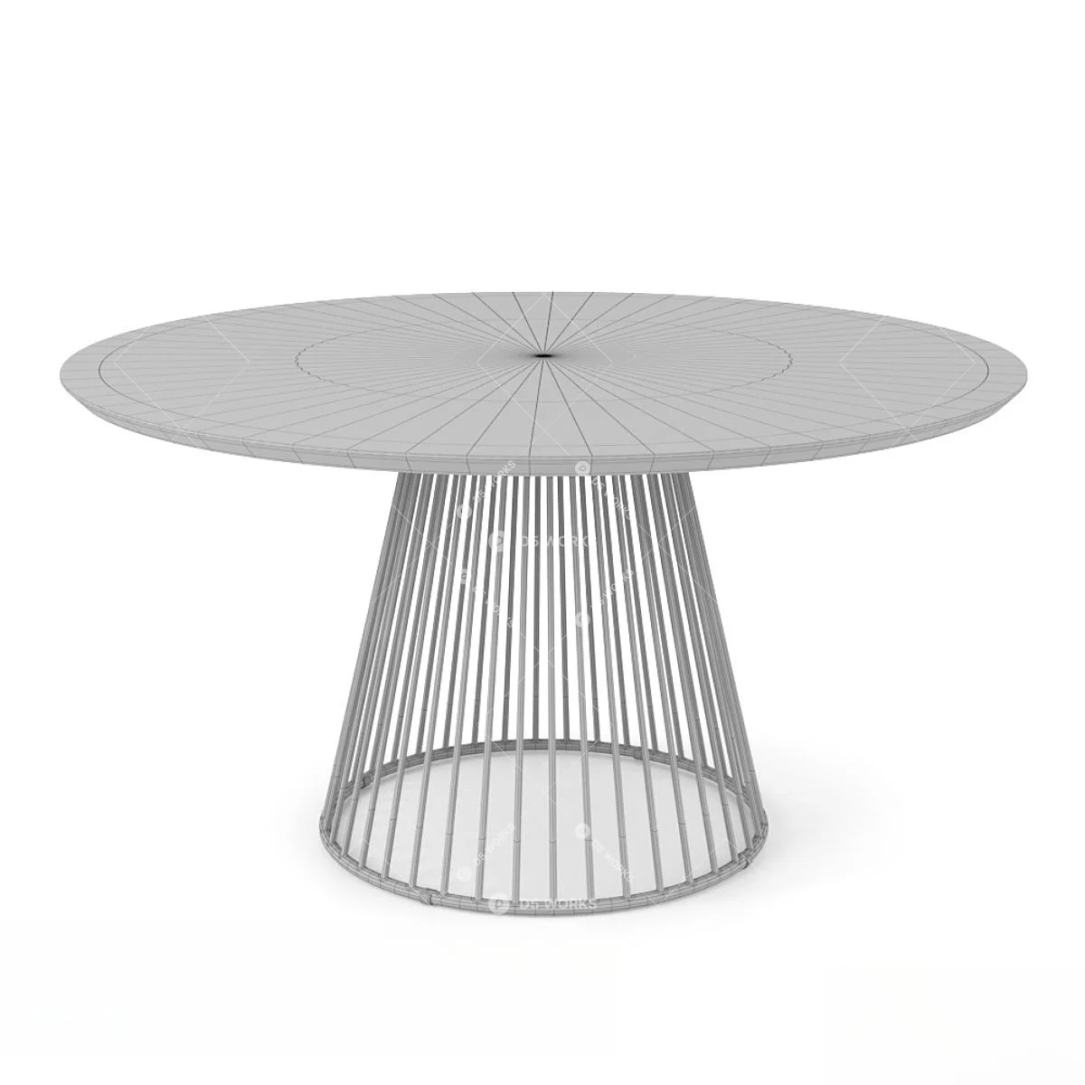 Scandinavian Dining Table 3d model thumbnail 2