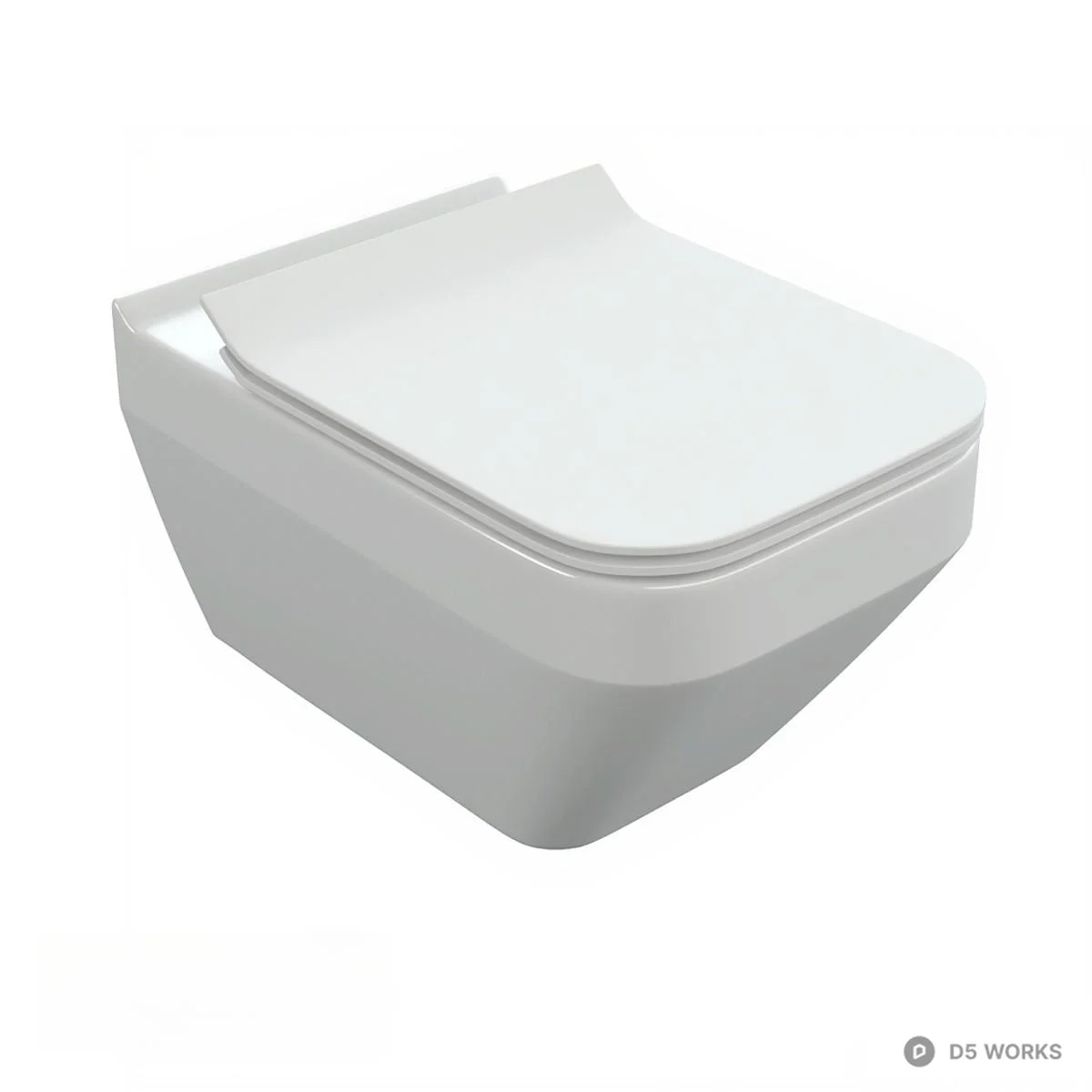 Wall Mounted Toilet 3d model - Image 1
