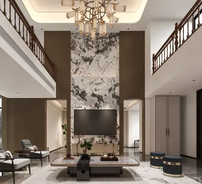 New Chinese Villa Living Room