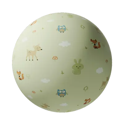 Green Carton Children Wallpaper