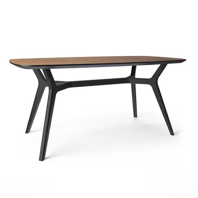 Scandinavian Style Wooden Top Dining Table 3d model
