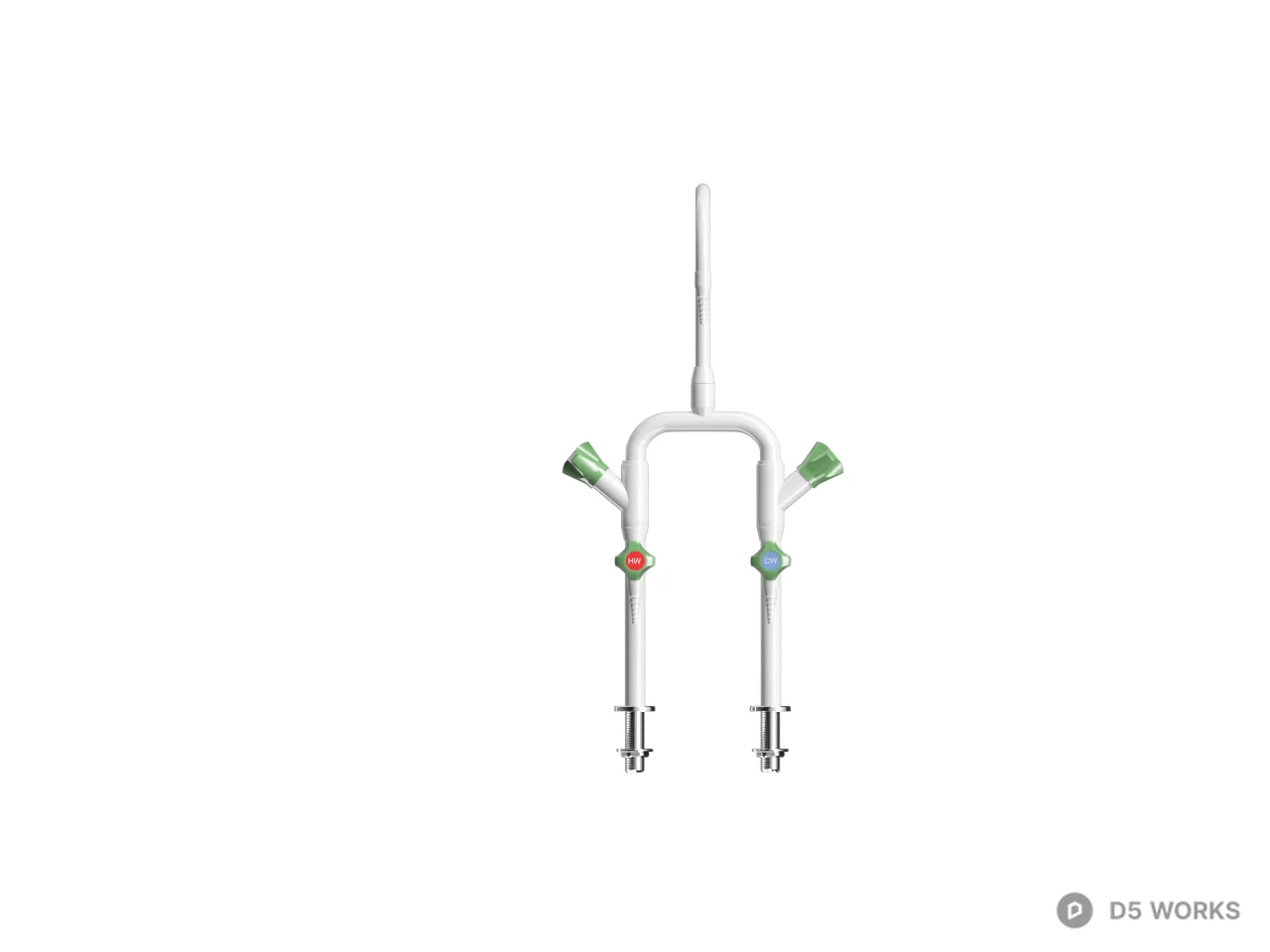 Industrial Valve Pipe Assembly 3d model thumbnail 2