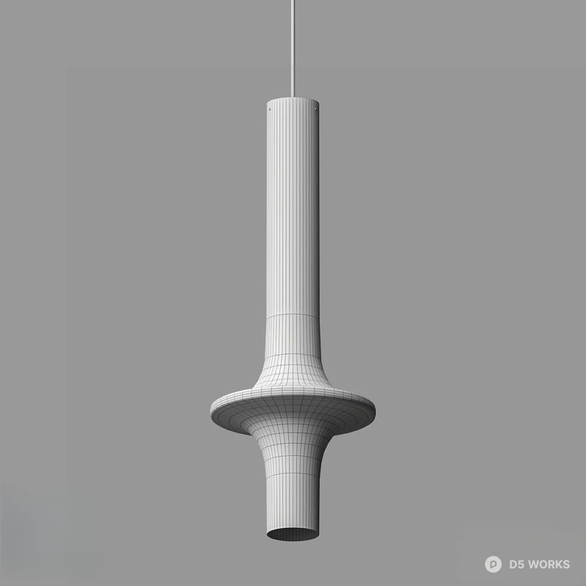 Minimalist Glass Pendant Lamp 3d model thumbnail 2