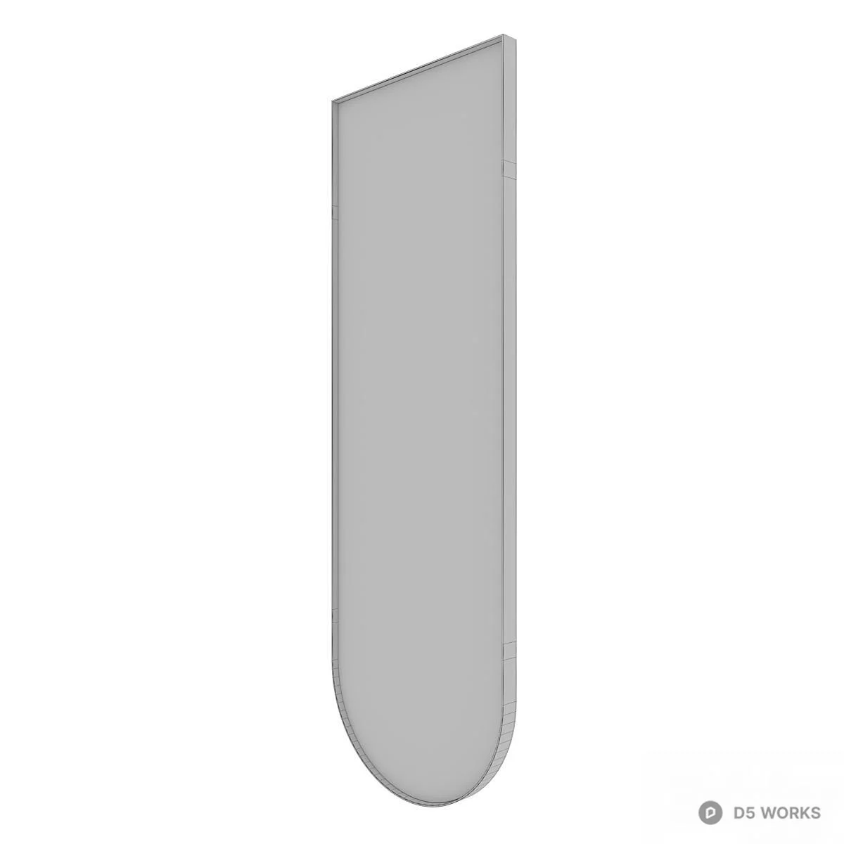 Backlit Minimalist Wall Mirror 3d model thumbnail 3