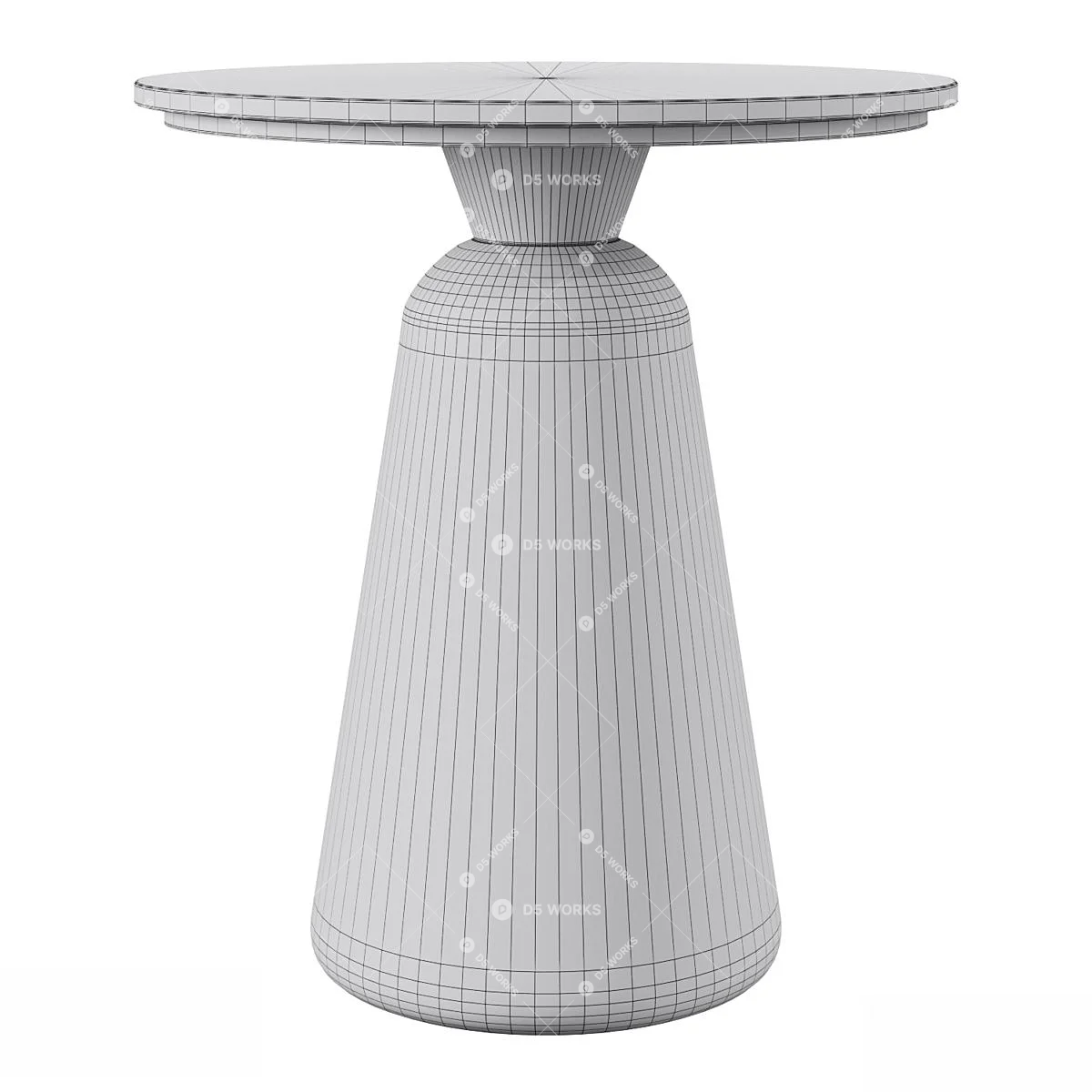 Modern End Table 3d model thumbnail 2