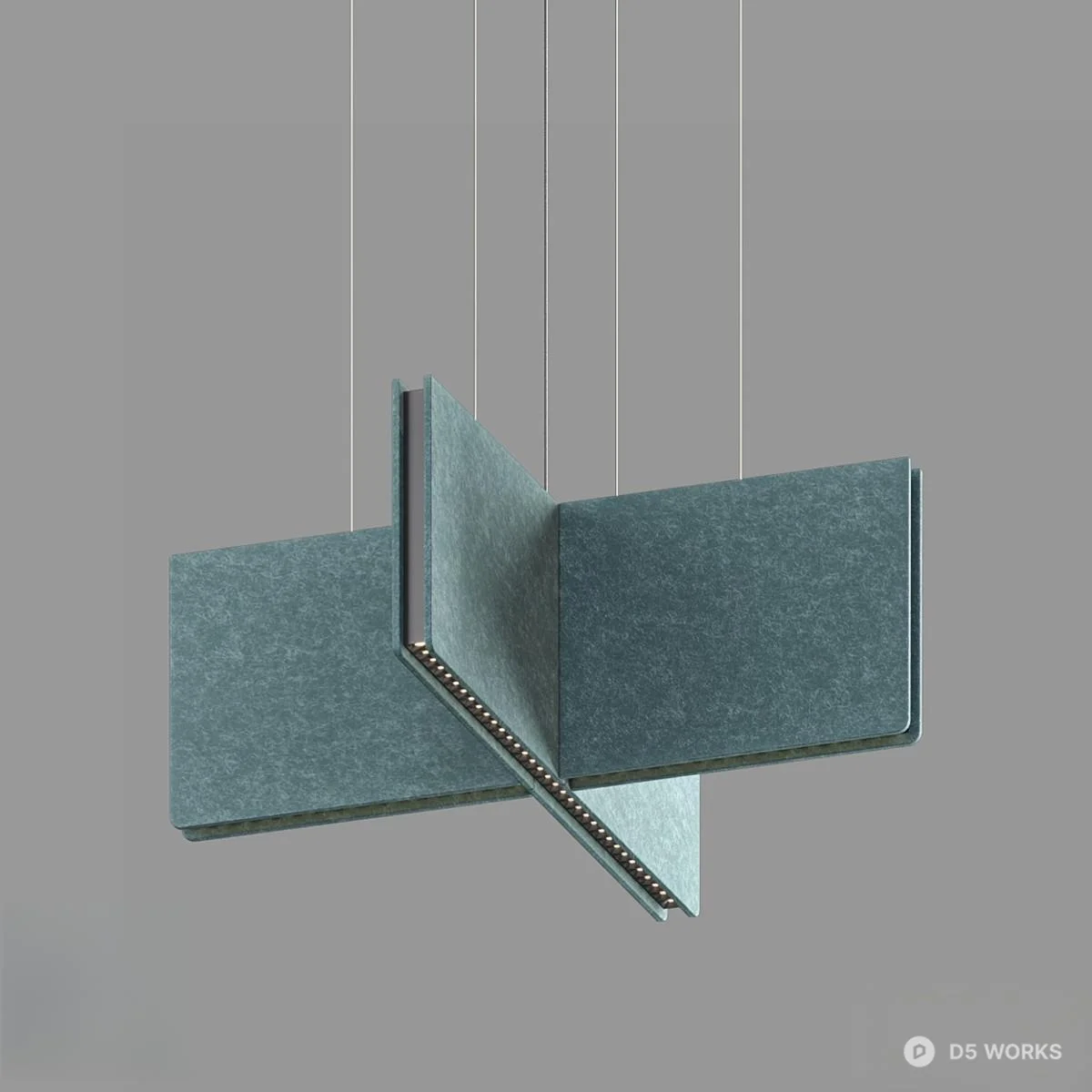 Minimalist Geometric Pendant Light 3d model thumbnail 3
