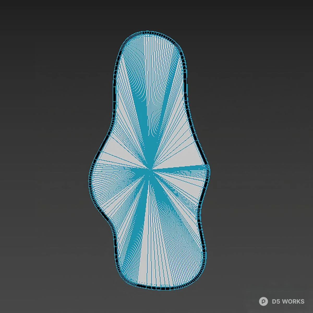 Organic Shape Decorative Mirror 3d model thumbnail 3