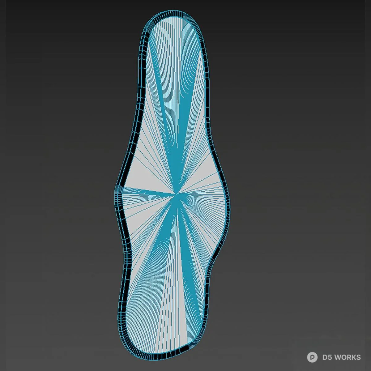 Organic Shape Decorative Mirror 3d model thumbnail 4