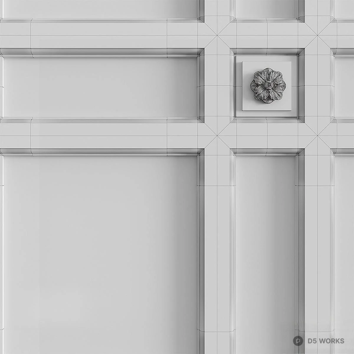 Grid Pattern Ceiling Panel 3d model thumbnail 2