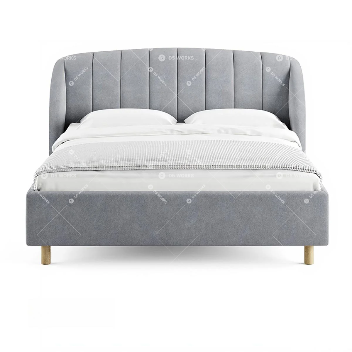 Modern Double Bed 3d model thumbnail 2