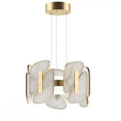 Marble And Brass Pendant Light 3d model