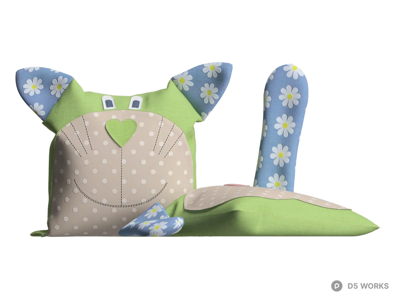 Owl Shaped Cushion Set 3d model thumbnail 2