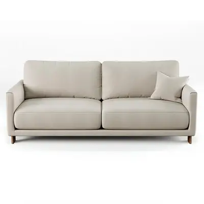 Minimalist Fabric Two-Seater Sofa 3d model